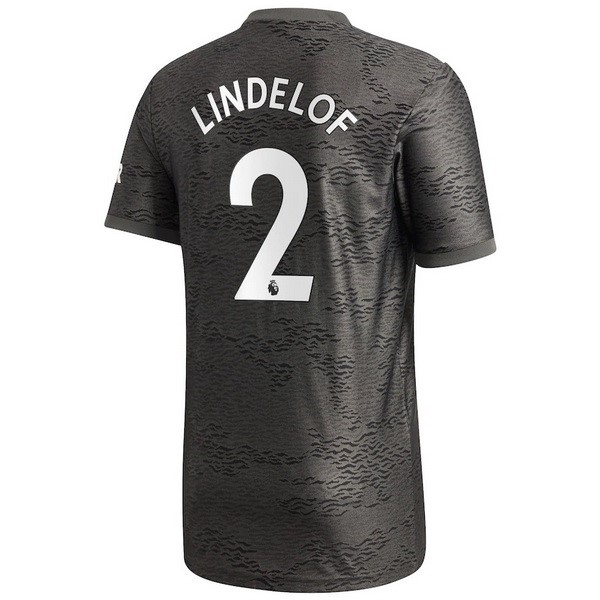 Camiseta Manchester United NO.2 Lindelof Replica Segunda Ropa 2020/21 Negro